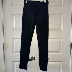 Rag & Bone Nina high rise skinny black jeans.
